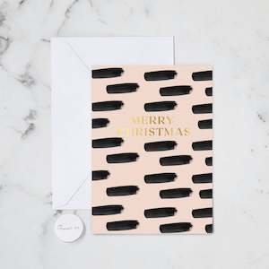 Christmas Holiday Cards: MERRY XMAS GOLD FOIL