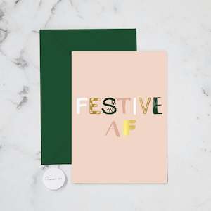 FESTIVE AF FOIL CARD