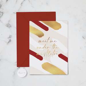 Christmas Holiday Cards: MISTLETOE GREETING CARD