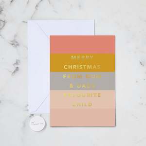 Christmas Holiday Cards: FAVOURITE CHILD GREETING CARD