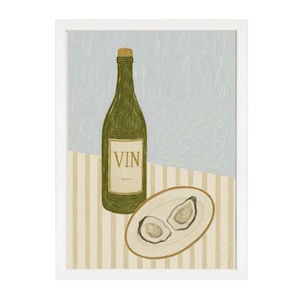 Kitchen: WINE AND DINE PRINT