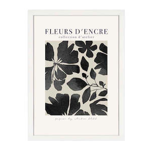 Floral: FLEURS D'ENCRE PRINT BLACK