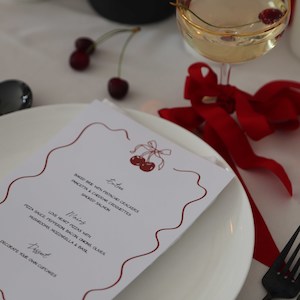 Bridal Shower: 'CHERRY' DOWNLOADABLE MENU