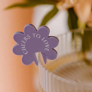 Bridal Shower: 'LOVE STRUCK' DRINK CHARMS PURPLE