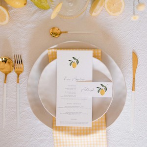 'CITRUS' MENU & PLACE NAME SET
