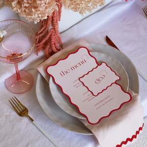 Digital Place Names And Menus: 'LOVE STRUCK' DOWNLOADABLE MENU
