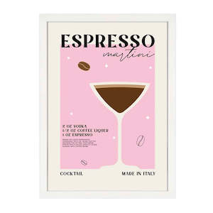 Cocktail Prints: ESPRESSO MARTINI RETRO PRINT