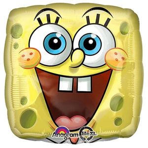 18" Foil Square SPONGE BOB Square Face #18331