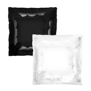 Plain Orbz: 24" 60cm Foil PANEL Square Black & White #T78714 - each