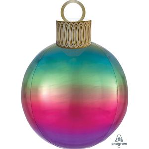 Ombre Orbz: 50cm 20" Foil Orbz ORNAMENT Kit RAINBOW OMBRE Balloon #40424- Each