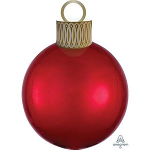 50cm 20" Foil Orbz ORNAMENT Kit RED Balloon #40404 - Each