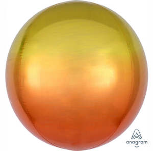 Ombre Orbz: ORBZ Yellow & Orange Ombre 16"/40cm Balloons #A39848 - Each