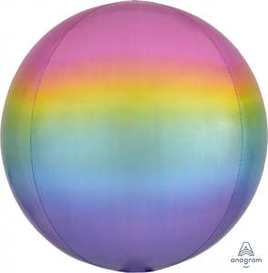 ORBZ Pastel Rainbow Ombre 16"/40cm Balloons #A40554 - Each
