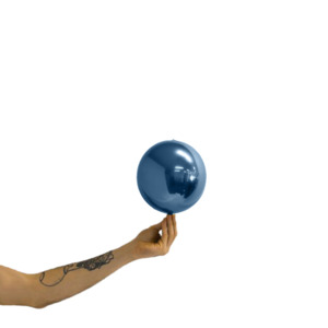 Balloon Balls: Foil Balloon Ball 7" Metallic NAVY BLUE #289022 - Each