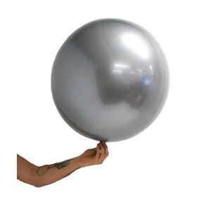 Balloon Balls: 22"/56cm Stretch Satin SILVER 220909
