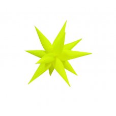 Foil Starbursts: Spike Star 65cm Neon YELLOW Balloon #211264- Each