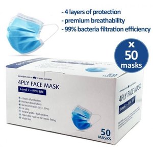 Satin Luxe Foils: Face MASK 4ply box of 50 #662002