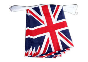 Banners Bunting: 6m All Weather FABRIC Flag Bunting BRITISH Union Jack #TFS7522