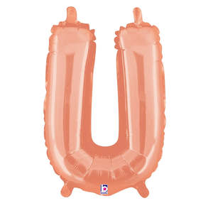 14" Foil JUNIOR Letter U ROSE GOLD #FS2534922URG