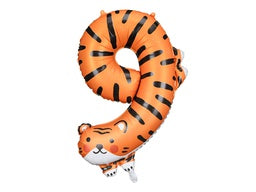 Zooloons: 87cm Number Foil NINE Tiger #FS261639 - Each (Pkgd.)