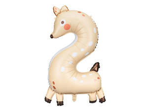 Zooloons: 102cm Number Foil TWO Roe Deer #FS261632 - Each (Pkgd.)