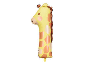 Zooloons: 90cm Number Foil ONE Giraffe #FS261631 - Each (Pkgd.)