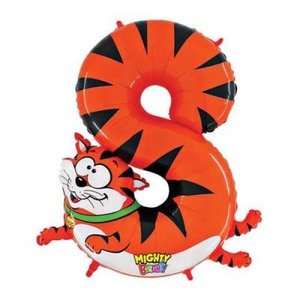 40"/100cm Number Foil ZOOLOON Number Eight Cat #AP210018 - Each (Pkgd.)