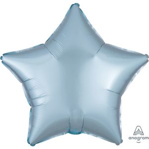48cm Star PASTEL BLUE Satin Luxe Plain Foil #HA39912 - Each (pkgd.)