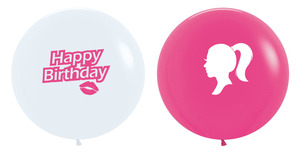 60cm Latex: 60cm Pick A Bunch PRETTY IN PINK  - pack of 2 #760001