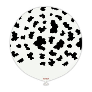 24" Latex Safari COW Print White/black 1 pack #22454797