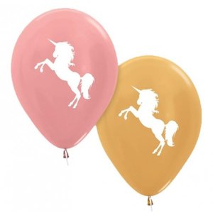 30cm Round Unicorn Metallic Assorted #222211 - Pack of 50