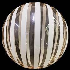 Printed Bubbles: 18" Bubble Balloon Orange STRIPE #BBSTRIPE-OR