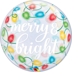 22" Bubble MERRY & Bright Lights #89736- Each