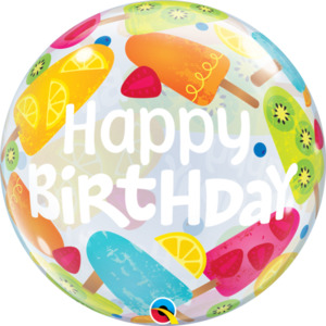 Printed Bubbles: 56cm Single Bubble Birthday Frozen Treats #49089 - Each