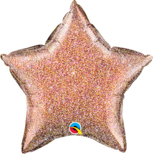 Foil Stars: 20" Foil Star Glittergraphic ROSE GOLD #Q88949