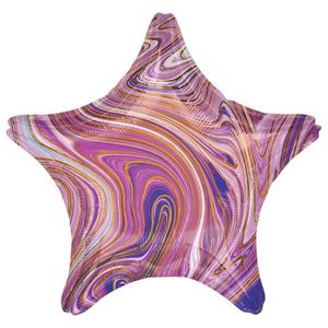 18" Star Shape Foil MARBLEZ Purple #HA42101