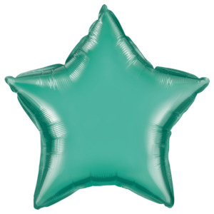 50cm Star Chrome Green Plain Foil #89721 - Each (Unpkgd.)
