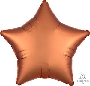 48cm Star AMBER Satin Luxe Plain Foil #HA38582 - Each (pkgd.)