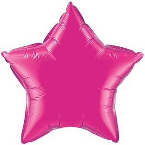 90cm Star Foil Magenta Plain Foil #82618 - Each (Unpkgd.)