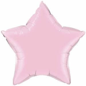 90cm Star Foil Pearl Pink Plain Foil #74631 - Each (Unpkgd.)