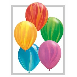 28cm Round Assorted Agates Asstd Rainbow Superagates #91544 - Pack of 100