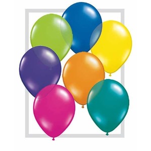 28cm Latex Solid Colour Assortments: 28cm Round Fantasy Assorted Qualatex Plain Latex #78197 - Pack of 100