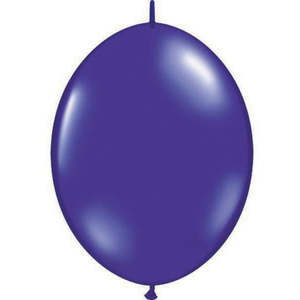 Quick Links Solid Colours: 15cm Quick Link Jewel Quartz Purple Qualatex Quick Link Balloons #90363 - Pack of 50