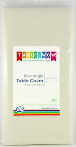 Fixtures Displays 1: Tablecover IVORY Rectangular 137cm x 274cm #AP388110