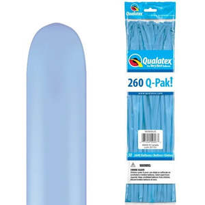 New Colours: 260Q Q-Pak Neon Blue Qualatex Plain Latex #54697 - Pack of 50