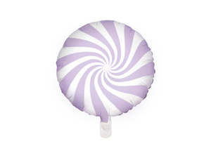 Foil Balloon Candy Swirl LIGHT LILAC 35cm #FS2620004
