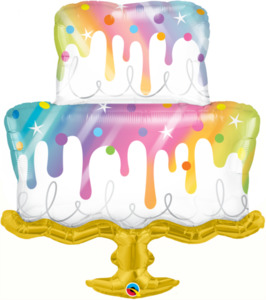 Sweets Candy: Shape Foil Birthday Drip Cake 98cm/39" #10506 - Each (Pkgd.)