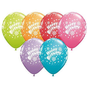 Sweets Candy: 28cm Round Festive Assorted Birthday Candy-A-Round #37072 - Pack of 50