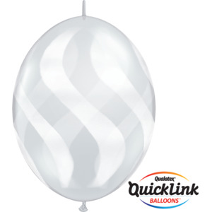 30cm Quick Link Diamond Clear Wavy Stripes/Wht #28071 - Pack Of 50