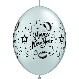 Quick Links Printed: 30cm Quick Link Silver New Years-Column #11173 - Pack of 50